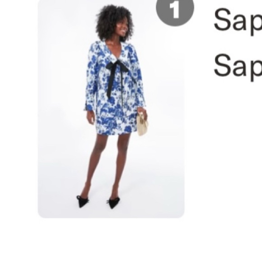 Tuckernuck Long Sleeve Blue and Black Dress